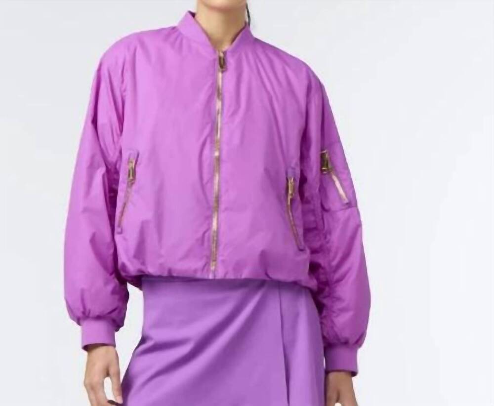 NEW GOLDBERGH isolana zip-up bomber jacket in viola